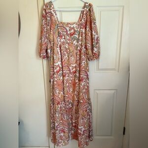 Jade by Melody Tam Multicolor Paisley Long Sleeve Dress